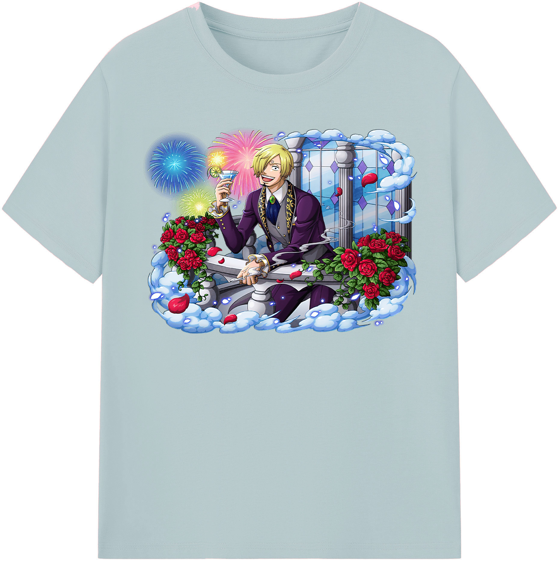 ワンピース サンジ ONE PIECE Sanji 綿100％半袖Tシャツ（フロントプリント）